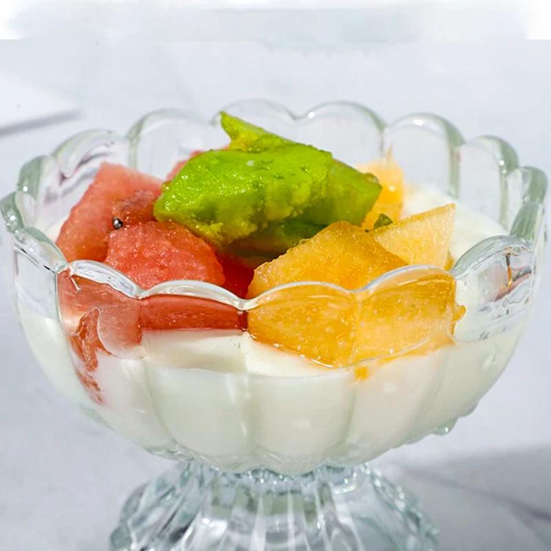 1 Stück Dessertglasbecher Eiscreme Pudding Dessert Transparente Becher Perfektes Küchenzubehör für Eiscreme Fruchtsaft Salat