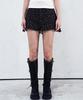 AVANDRESS Rough Damage Denim Shorts Leopard