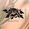 Metal Peony Wall Art 15.75x8.43 Inch Black Floral Sculpture Modern Minimalist Home Decor Living Room Office Housewarming Gift Mother Father Holiday