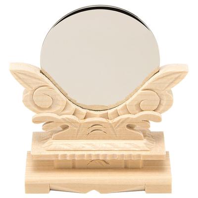 Buddhist Altar Shop Takita Shoten Shinto Mirror (with Stand) Metal [Main Mirror] 2 Sun (6cm Diameter X 10cm Height) Essential for Offerings To the