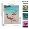 Diamantmaleri Dyr Flamingo Diamantmosaikk Seaside Broderi Perlesett Veggdekor Kunstgave 30x40cm