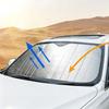 Car Front Windshield Foldable Sun Shade Heat Insulating Sun Visor UV Block Accessory Suitable For SUV Truck Outdoor ParkingWindshield Sunshades 1