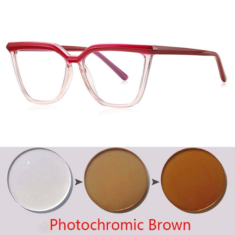 

Eyebrows Big Frame Photochromic Glasses Women Myopia Eyeglasses Students Short Sight Eyewear 0 -0.5 -1 -1.25 -1.5 -1.75 To -6 Myopia -2.75