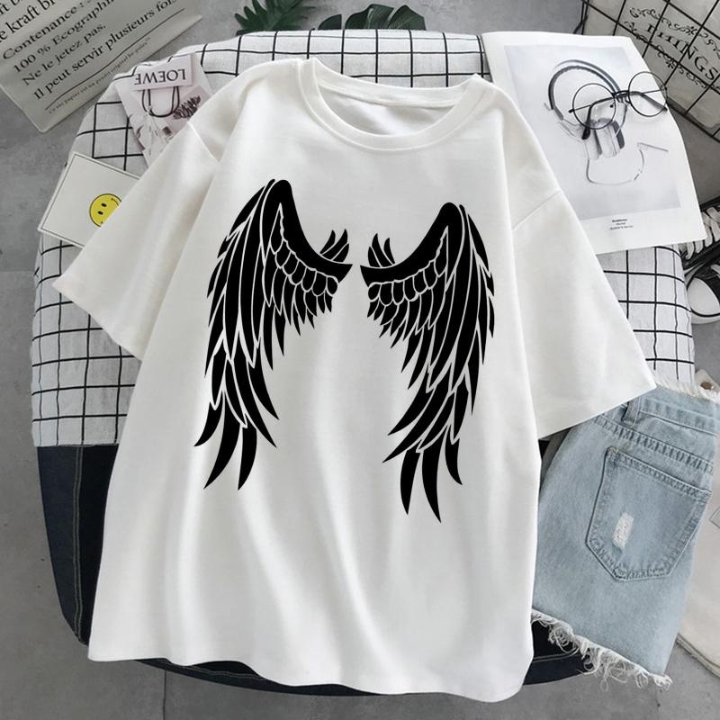 

Harajuku Y2K Женская футболка Корейская Ретро Черный Демон Принт Лето Футболки с коротким рукавом Панк Готика Унисекс Оверсайз Одежда