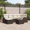 VidaXL 7-piece Garden Sofa Set with Brown Cushions In Poly Rattan 3359087