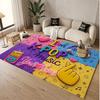 Music General Theme Soft Crystal Velvet Rug Custom Name & Text Print Non Slip Floor Rug for Bedroom Living Room
