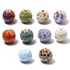 5pcs/lot 16mm Leopard Ceramic Beads Colored Dots Loose Spaced Round Porcelain Beads For DIY Charms Bracelet Necklace Accessories