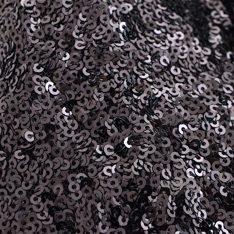 2025 Spring Women's Sequin Tulip Midi Skirt: Slim Fit, High-Waisted Design