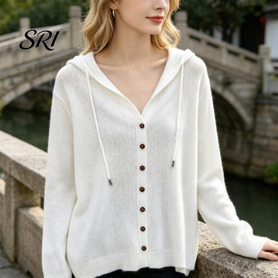 Everyday Wear Women Top Tops Hooded Drawstring Long Sleeve Pure Color Casual Blouse Summer Breathable Loose Fit Thin Ice Silk Sun Protection Coat