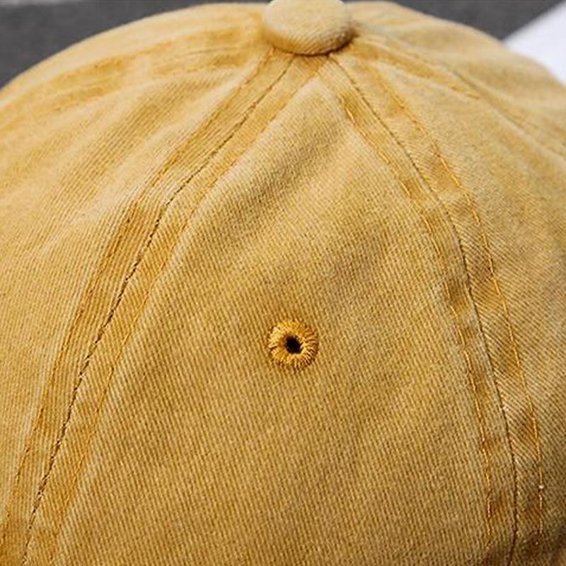 Washed Hat Old Baseball Hat Retro Duckbill Hat Solid Color Women S Outdoor