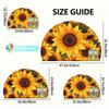 1Pcs Summer Sunflower Semi Circle Welcome Doormat Non-Slip for Outdoor Patio Porch Kitchen Bathroom Entryway Floor Mat