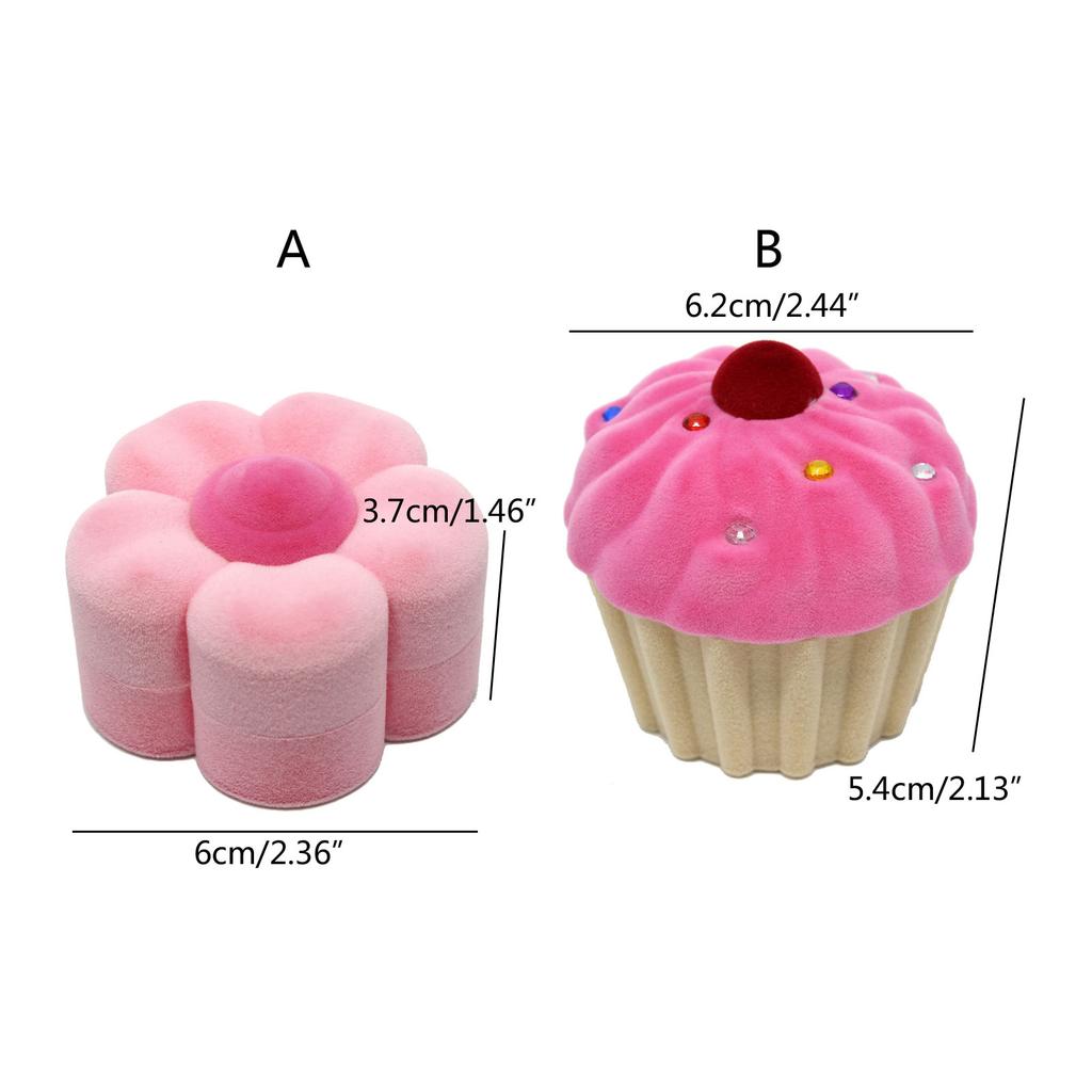 Elegantní květinová úložná krabička na šperky pro dívky Plyšové samety Organizér na šperky Módní kvetoucí balicí krabička Přenosné pouzdro