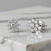 Maison De She Moissanite Earrings Lab Diamond Shine Flower