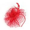 Nouveau couvre-chef à plumes européen et américain accessoires de coiffure de mariée chapeau haut en filet accessoires de coiffure du club de jockey épingle à cheveux serre-tête