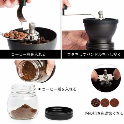 Ceramic Skeleton Hand Grinder with Spoon, Cleaning Tool, and Two Pots, Washable