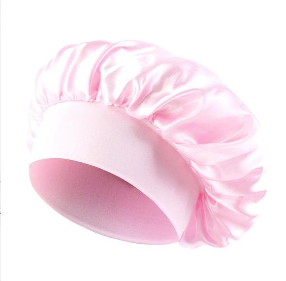Summer Wide Brimmed Nightcap with High Elasticity Headband for Beauty, Hairdressing, and Hair Care