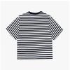 Maison Kitsune Bold Fox Head Patch Multi Stripe Women Short Sleeve Tee Ow00110kj0008