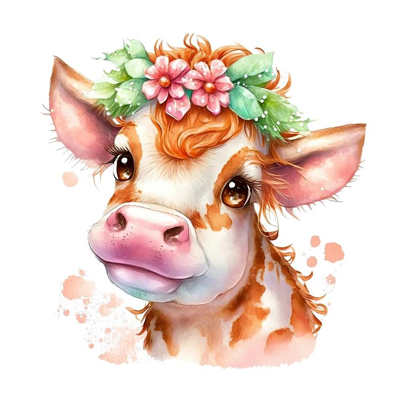 

T773 # красочная наклейка на стену с изображением коровы, фон для детской комнаты, украшение для дома, фреска, обои для гостиной, забавная наклейка A-29x30cm-PET