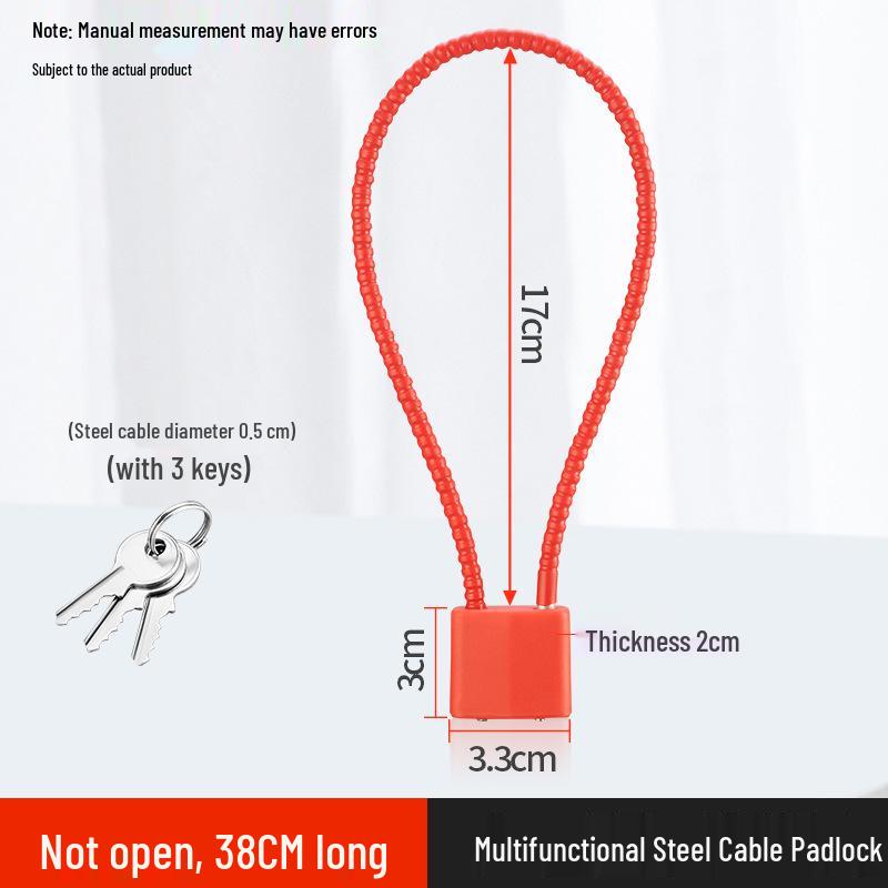 Verlängertes Stahlseil-Diebstahlschutz-Vorhängeschloss mit langem Bügel für Schränke und Schränke