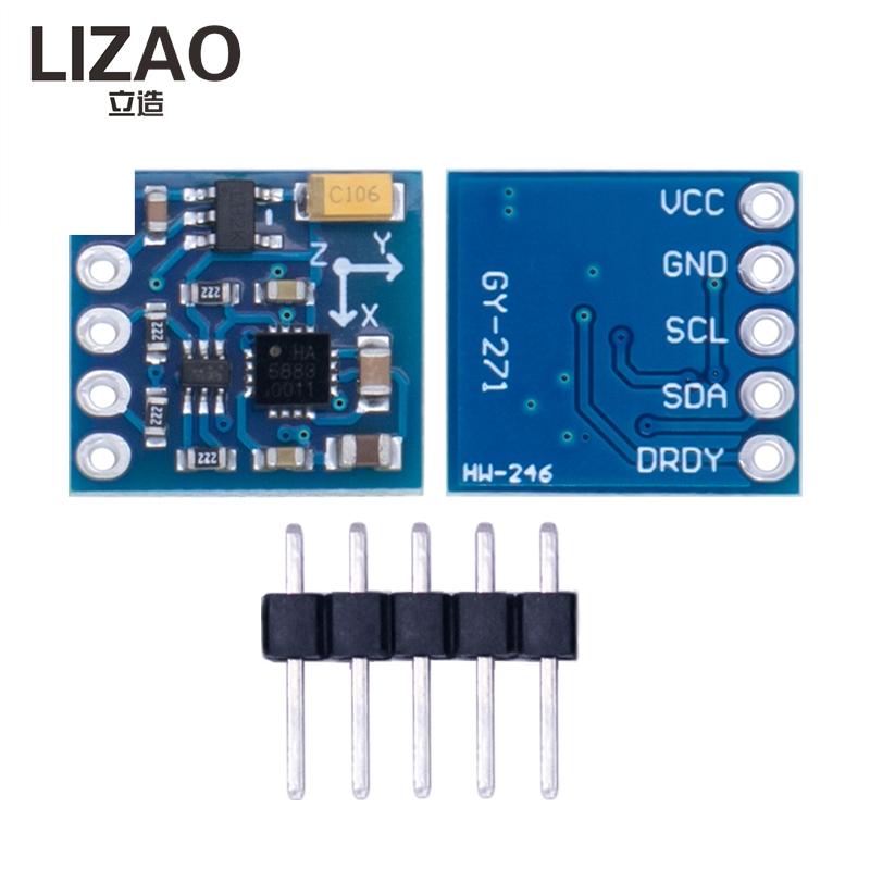 LIZAO GY-171 HMC1881L 1-Axis Compass Magnetometer Sensor Module 1V-1V IIC Board for Arduino Smart Robot and Navigation DIY