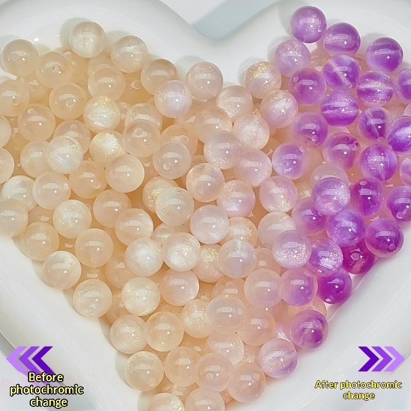 10Pcs 10mm UV Reactive Cat Eye Resin Beads Vibrant Color for DIY Necklace Bracelet Earring Handmade Jewelry Crafts