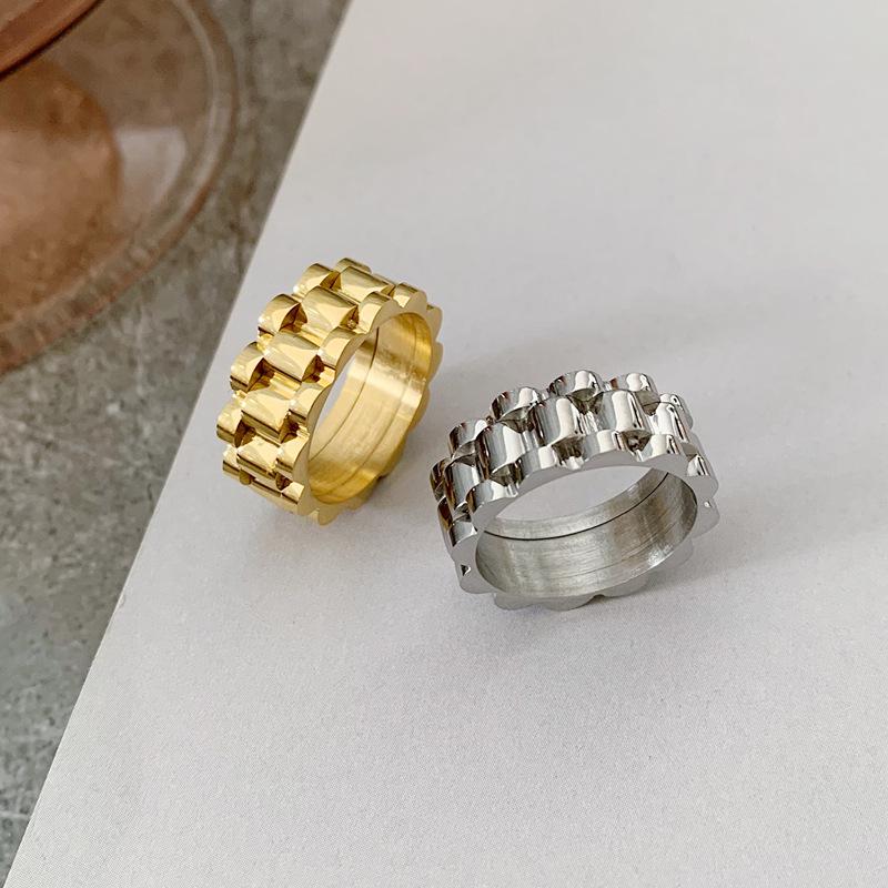 Retro Fashion Titanium Steel Ring for Women - European & American Style