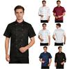 Veste de Chef de Restaurant unisexe, manteau de Chef à Double boutonnage à manches courtes et longues pour hommes et femmes, uniforme de travail de cuisine d'hôtel de cantine et de boulangerie