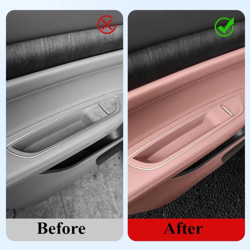 For NIO ES8 2023-2024 Second Row Door Storage Box Silicone Door Handle Pad Decoration Interior Modification Supplies Accessories