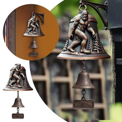 Dinner Bell Outdoor,Hanging Bell,Yard Decor, Iron Dinner Bell Metal Welcome Signs Bell, Vintage Doorbell Indoor Outdoor For F