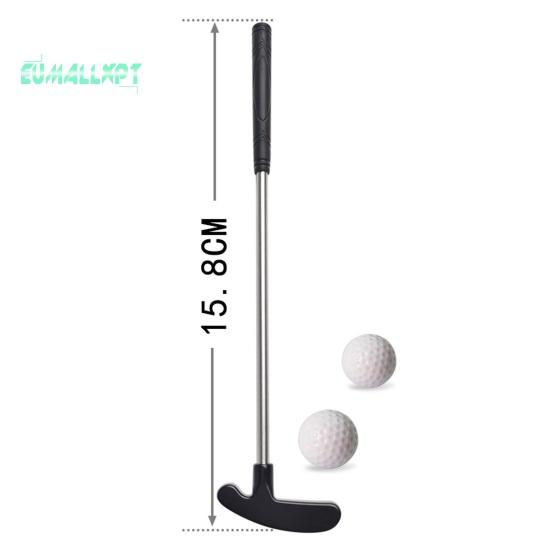 Minigolf-Putterschläger-Set – Edelstahl, TPR-Griff, Rechts-/Linkshänder, mit 2 Golfbällen für Kinder und Erwachsene, Tischspiel