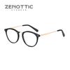 ZENOTTIC Retro Round Optical Prescription Eyeglasses Frames Unisex Ultralight Acetate Metal Spectacle Frame