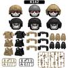 Promotions! 6Pcs Military Ghost Commando Army Soldiers Model Action Figure Blocks Construction Building Bricks Toys For Children