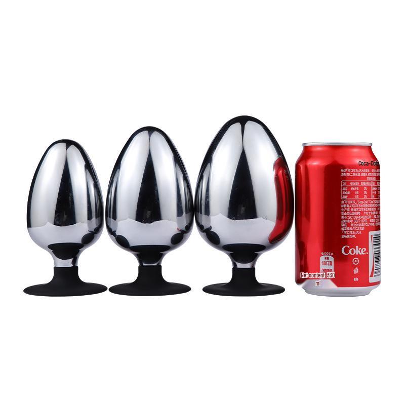 Large Metal and Silicone Anal/Vaginal Dilator - Adult Toy