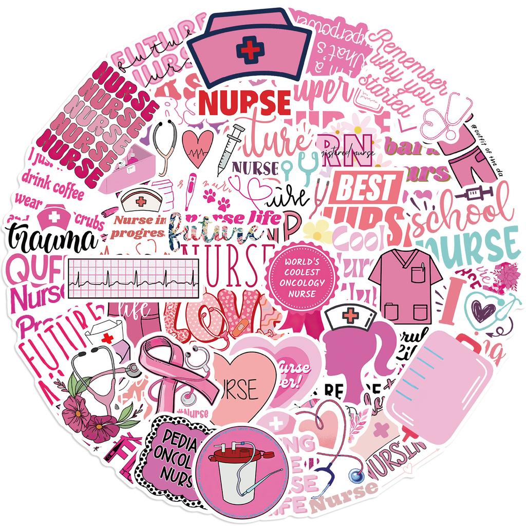 50 Nové Růžové Graffiti Nálepky Sestry Ozdobte Kytaru Zápisník Kufr DIY Vodotěsné