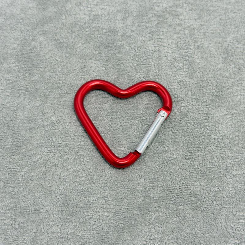 Heart-Shaped Aluminum Carabiner Hook for Backpack and Water Bottle - 44x40MM