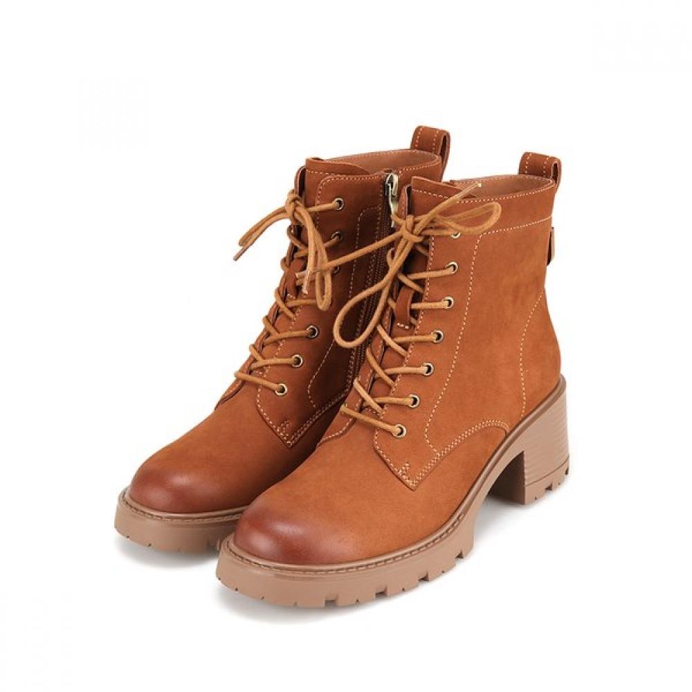 Barbara Basic Leather Walker Boots Bbh864br 250mm