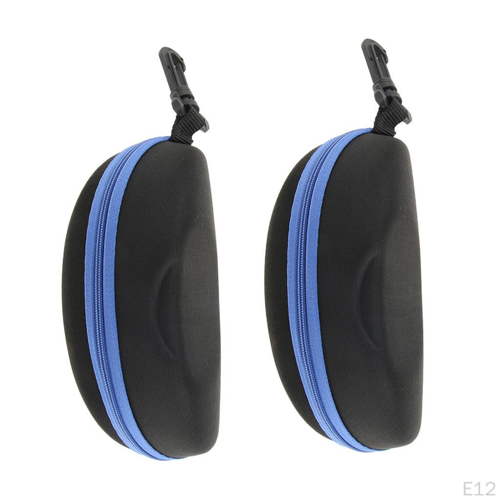 2 EVA Glasses Cases with Hanging Hook for Sports Sunglasses Eyeglasses