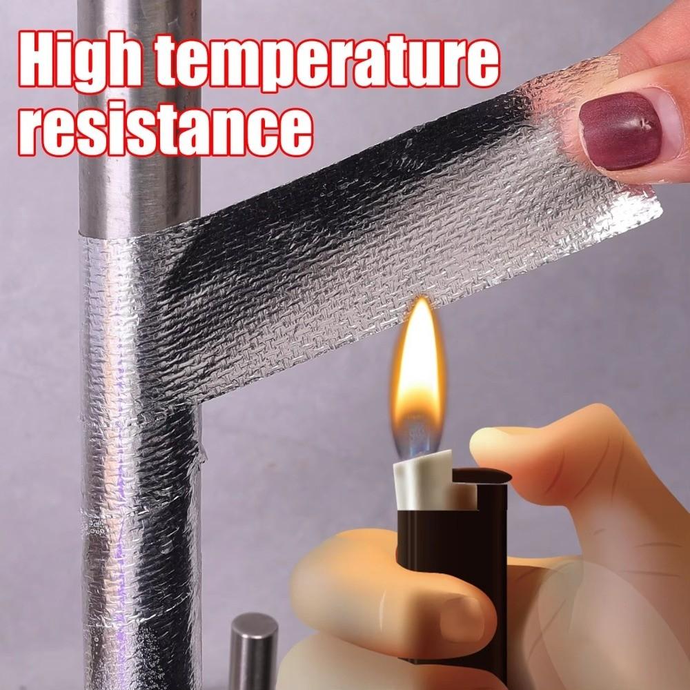 5/10Meters Air Conditioning Pipe Wrapping Tape Sun-proof Waterproof Fiberglass Aluminum Foil Tapes Heat-insulating