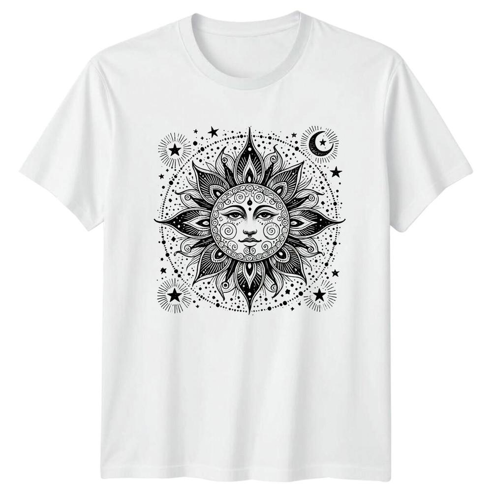 Celestial Sun Face TShirt Boho Magic Mystic Sun Art Shirt S