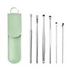 Wholesale 6Pcs Effective  Earwax Cleaning Tool with Spiral Earpick and Ear Curette   Ear Care Tool for Daily Use  ear pick1 set