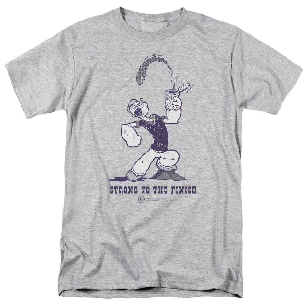 26 Popeye Strong To The Finish T Shirt Mens Licensed IDW Comics Tee Sport Gray Unisex T-Shirt L