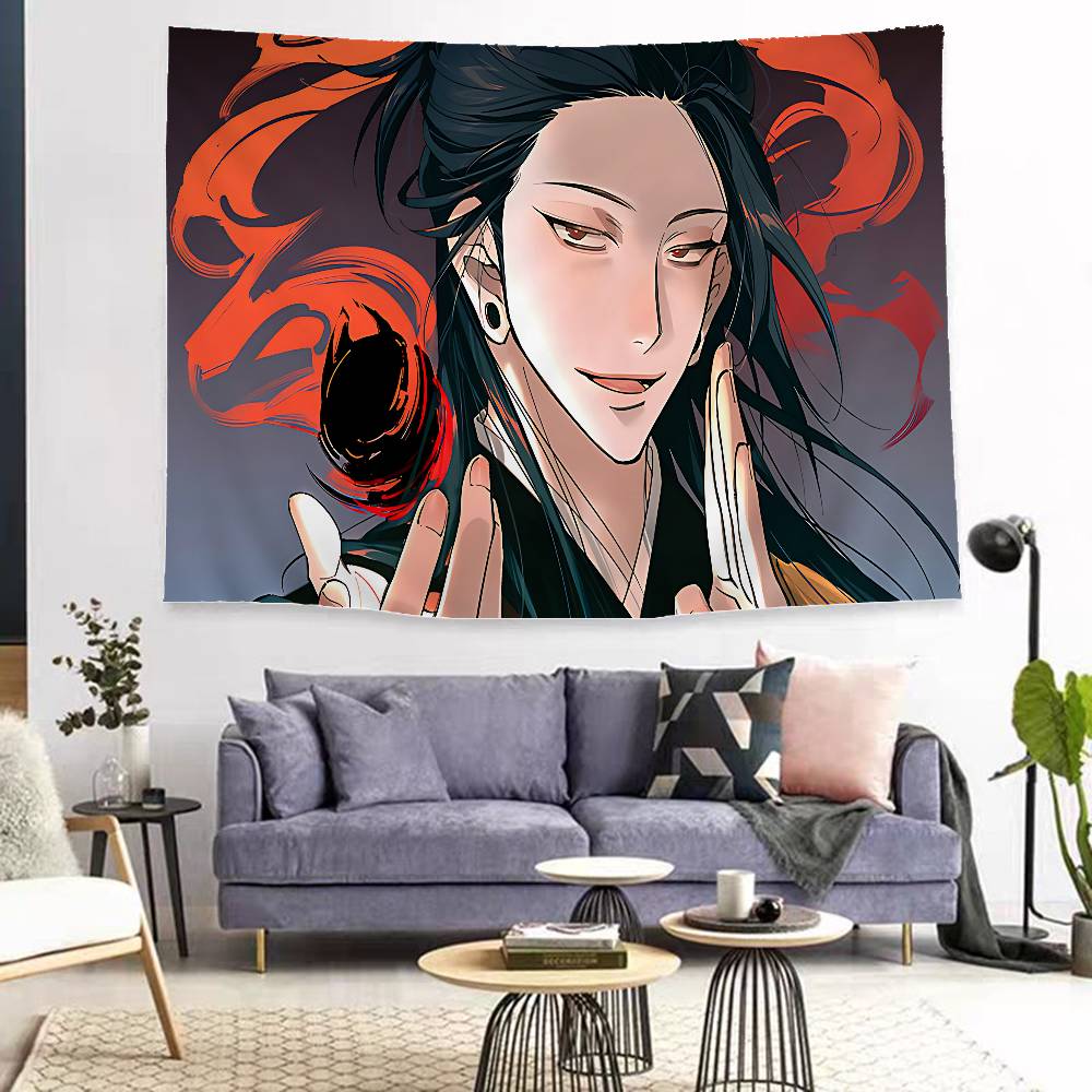Jujutsu Kaisen Geto Suguru Printed Large Wall Tapestry Hanging Tarot Hippie Wall Rugs Dorm Cheap Hippie Wall Hanging