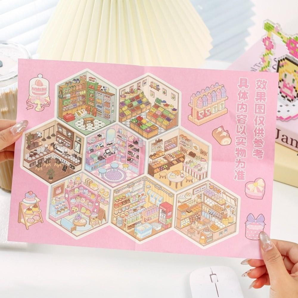 PET Material Cartoon Scene Sticker Cute Style Collection Box Sticker DIY Toy Sticker Gift For Kid