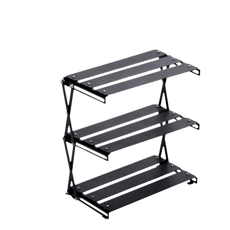WELLHIKE Portable 3-Layer Metal Camping Storage Rack