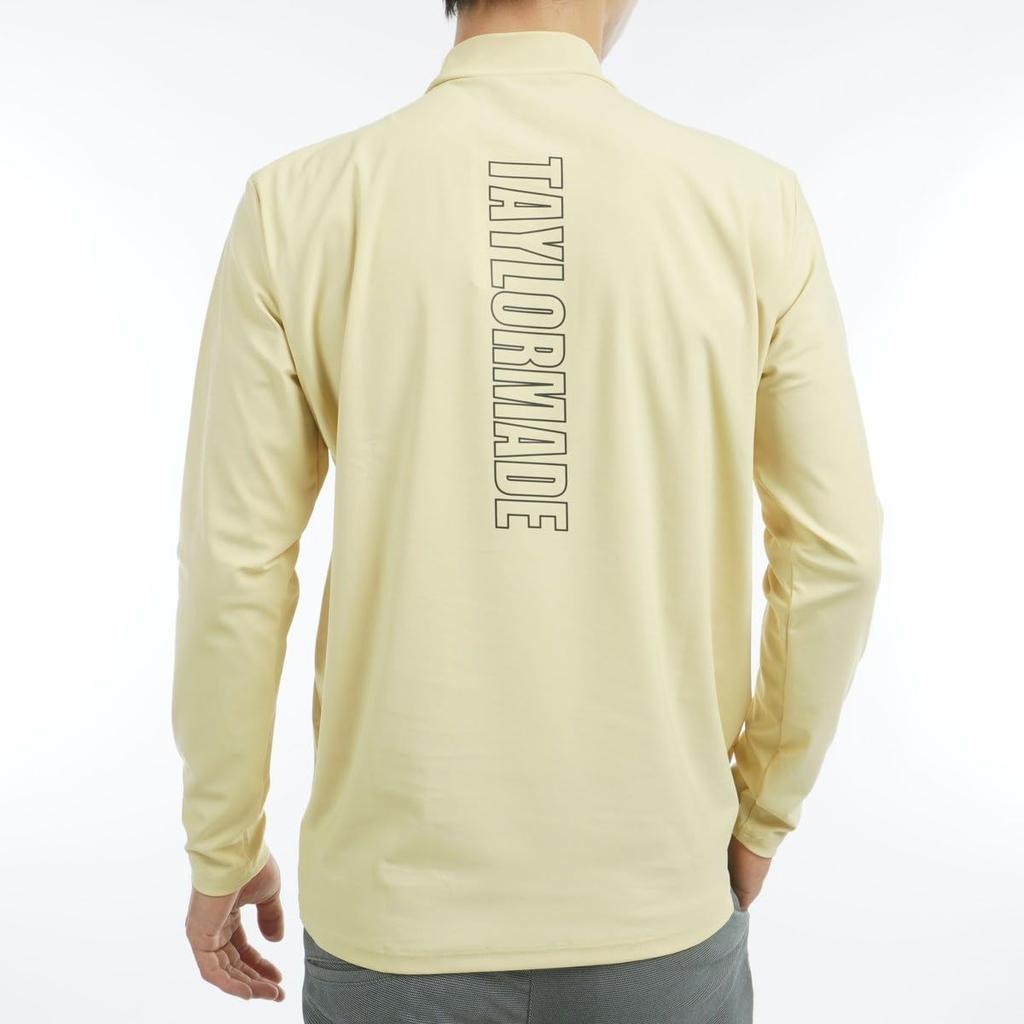 TaylorMade TM Basic Long Sleeve Mock Club, Cream, Size O, Men's, 24FW, UN353