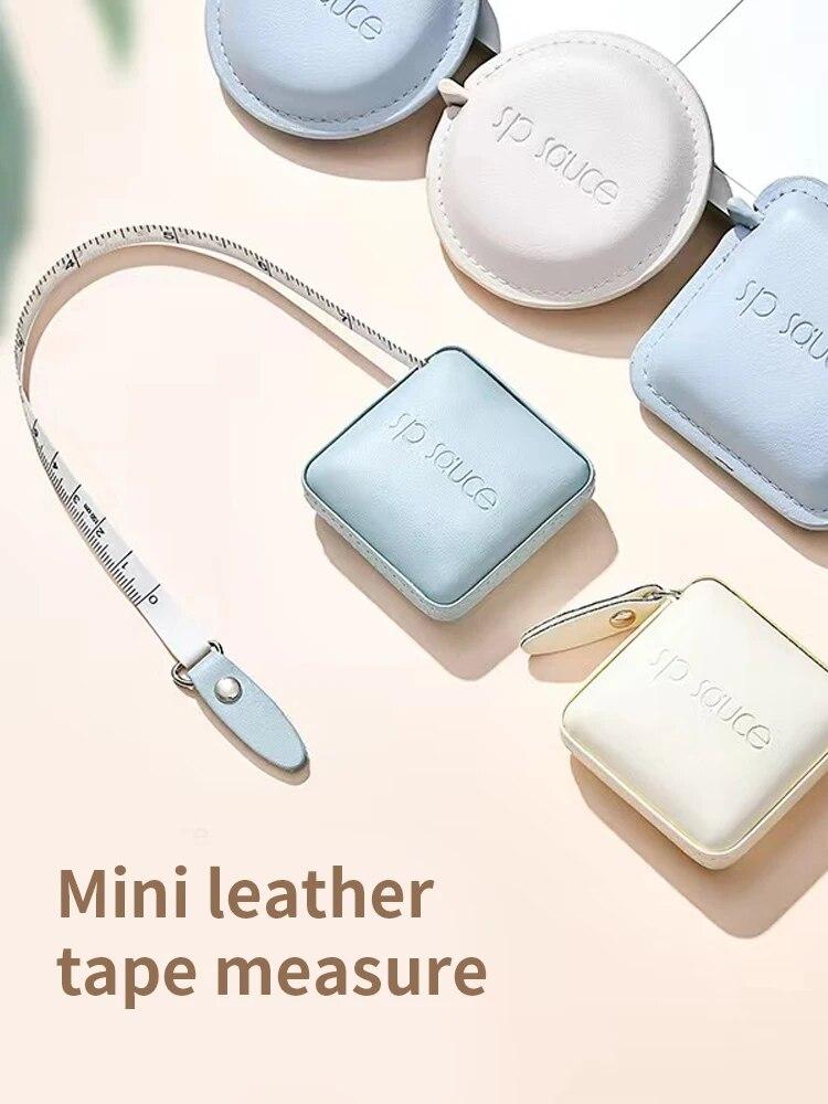 1pc Soft Square Tape Measure Push Button Measuring Tape Body Measuring Soft Tape Retractable Inch Tape For Sewing Dou