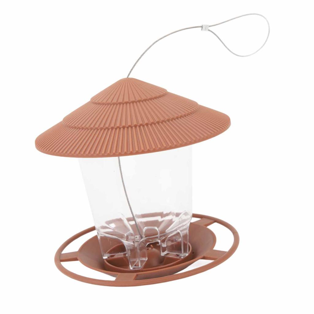 Fuglemater Innovativ Klikkdeksel Type Stor Kapasitet Automatisk Hengende Utendørs Fuglemater for