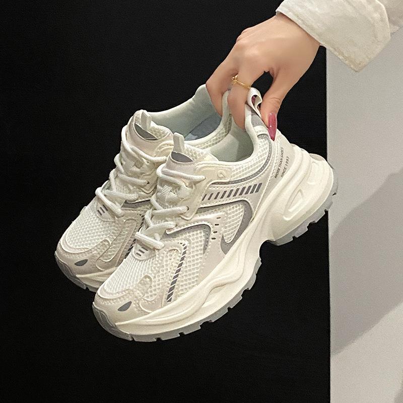 

ins new daddy shoes autumn student sports running shoes casual platform height increase shoes GTY 35 жемчужина белый