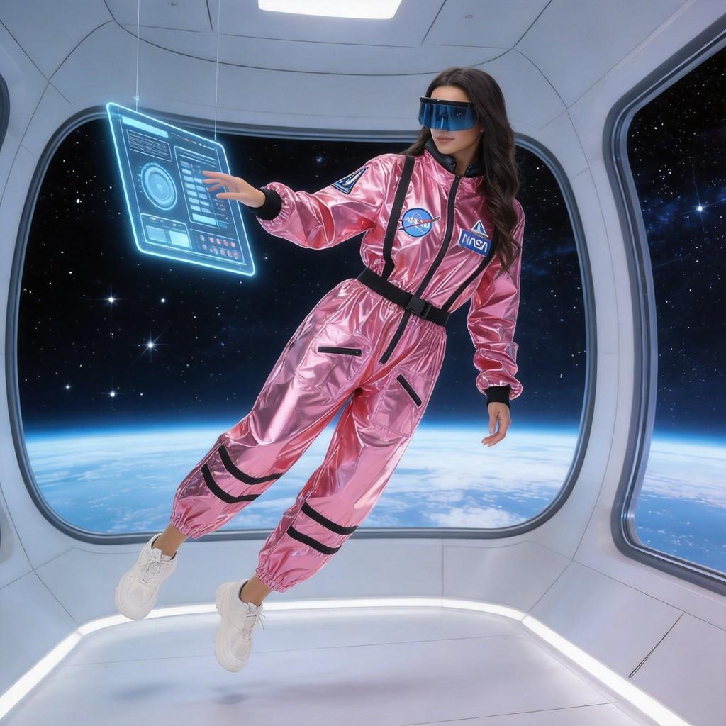 Traje de Cosplay Explorador Espacial para Mujer con Material de Algodón Disfraz para Fiesta de Halloween