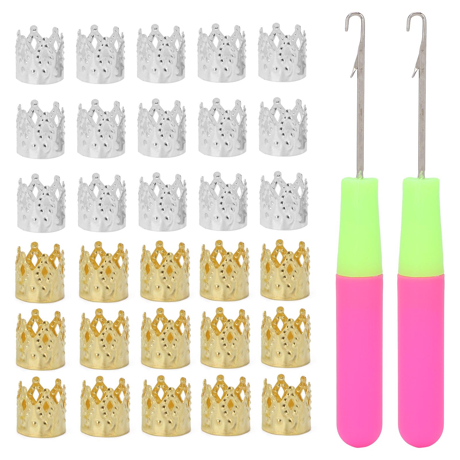 

Набор инструментов для дредов Кольца для волос для дредов Крючок-защелка Крючки для вязания Крючки для вязания Аксессуары для украшения волос